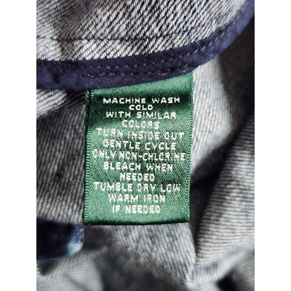 Y2K Ralph Lauren Denim Co Military Button Trencher Coat Women’s Size Large - Picture 6 of 8